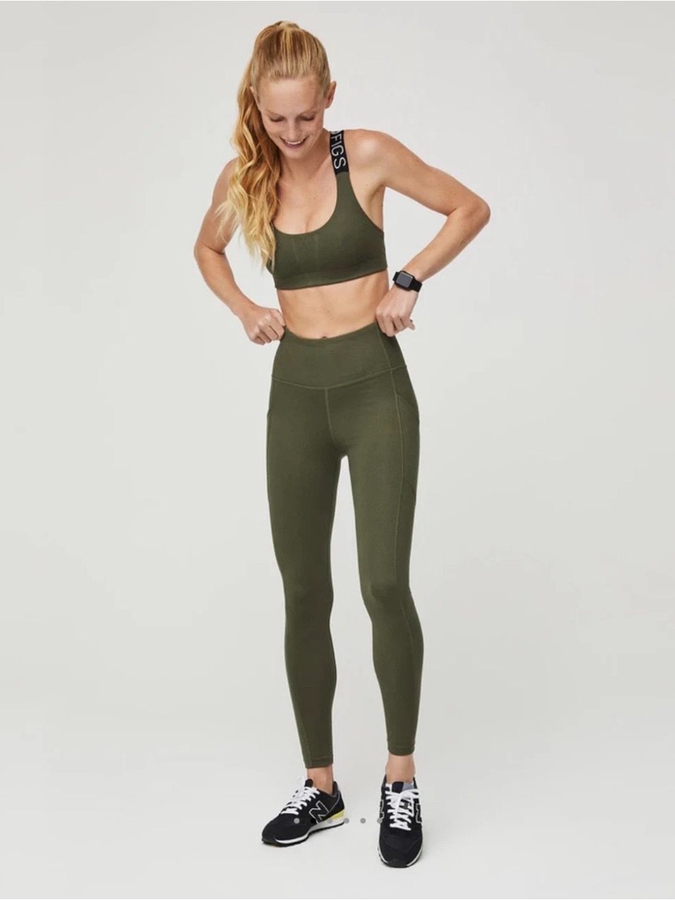 Nwt Figs 300 Performance Leggings Dark Olive Green Size Medium